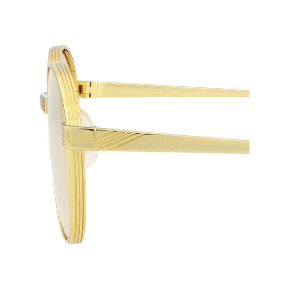 Gucci Round-Frame Metal Sunglasses Gold Mens - Picture 4 of 6